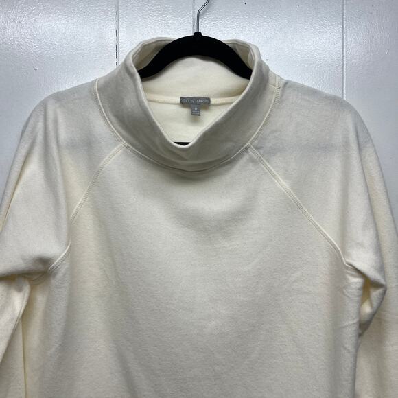T by Talbots Sweatshirt Womens Medium Mock Neck Soft Cozy Activewear Loungewear - Picture 3 of 10